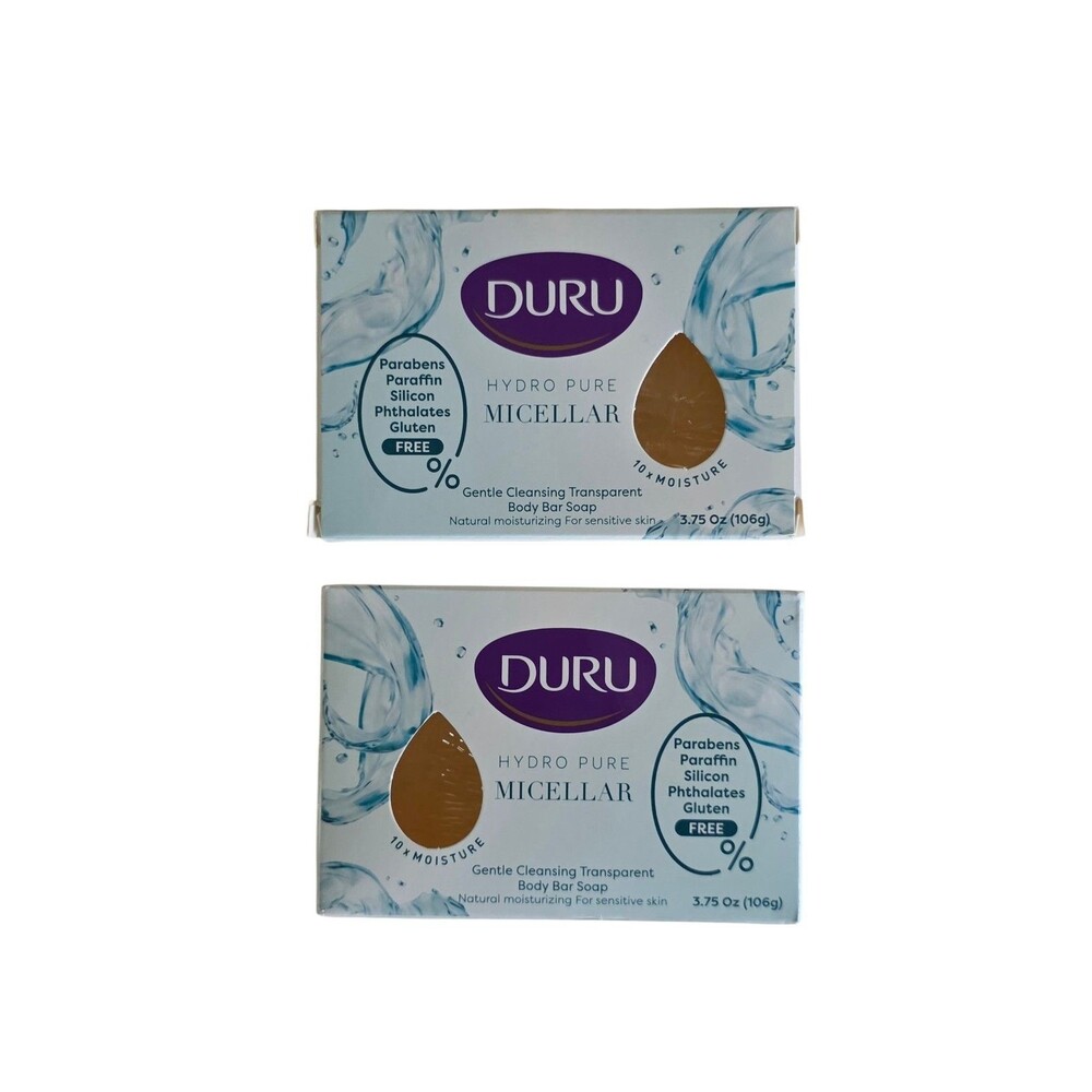 Duru Hydro Pure Micellar Gentle Cleansing Transparent Bar Soap 3.75 oz ,2pk